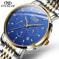 2020 Luxury Brand Men Watch  OYALIE Men WristWatch Fashion Stainless Steel Band Mechanical Watch Customs Logo Montre Homme Clock